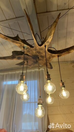 Люстра из дерева ручной работы