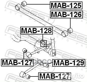 Сайлентблок MAB-125 MAB-125 Febest