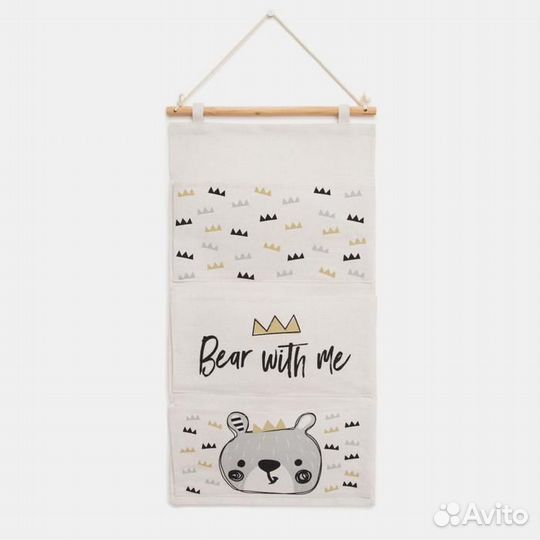 Кармашки на шкафчик текстильные в детскую, в садик