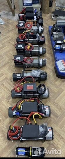 Лебедка электрическая 12v -5443kg трос сталь