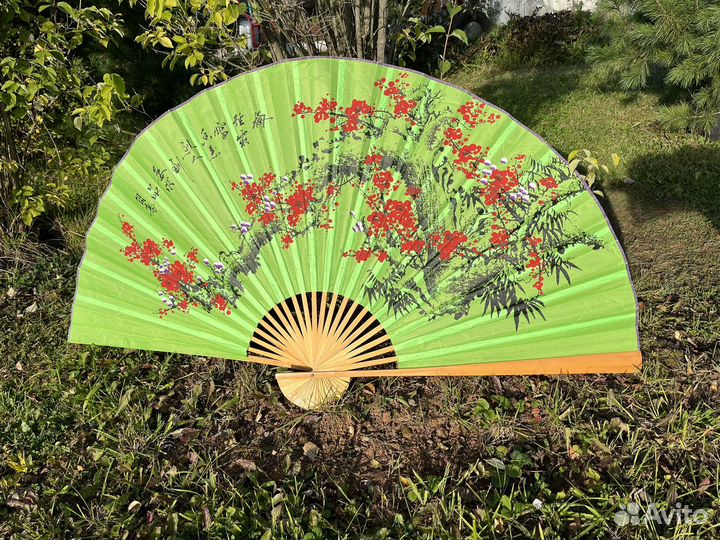 Веер большой бамбуковый