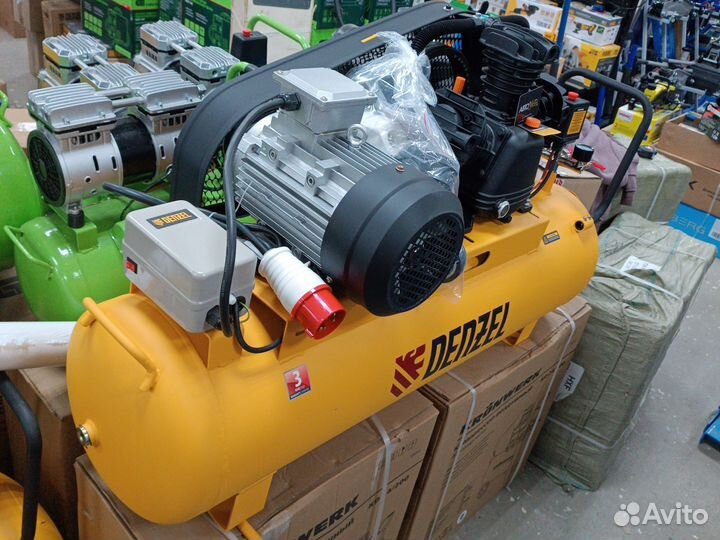 Компрессор воздушный 3квт 100 л 520 л Denzel