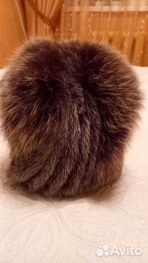 Шапка женская вязанная-меховая
