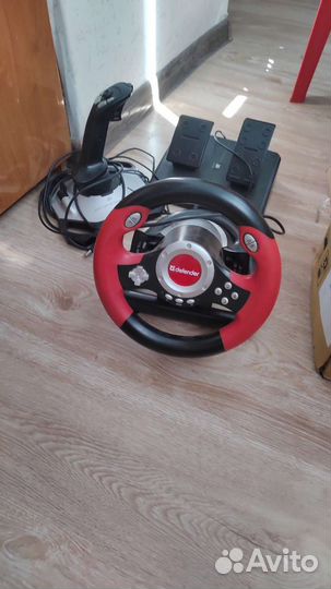 Игровой руль с педалями и коробкой передач