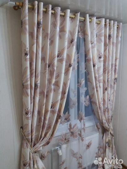 Комплект штор тюль портьеры