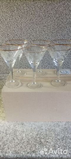 Набор хрустальных фужеров СССР