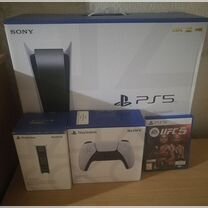 Sony playstation 5 ps5 2 геймпада+ufc5+станция