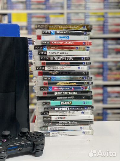 PS3 Super Slim 500Gb + 89 Игр Гарантия 1 Год