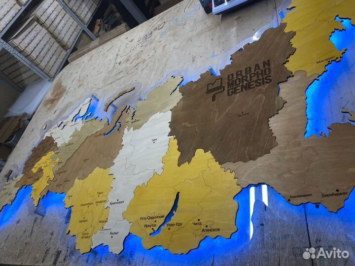 Настенная карта России и Мира