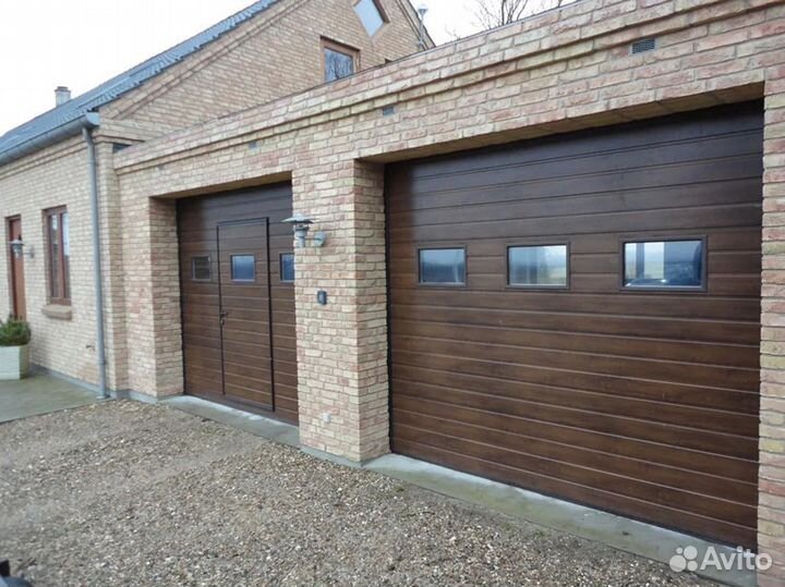 Секционные ворота с монтажом