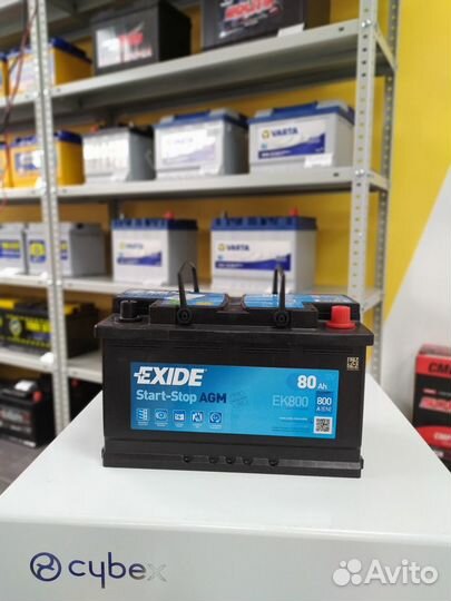Аккумулятор 80Ah Exide AGM 800A EK800 start-stop