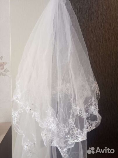 Свадебная фата длинная