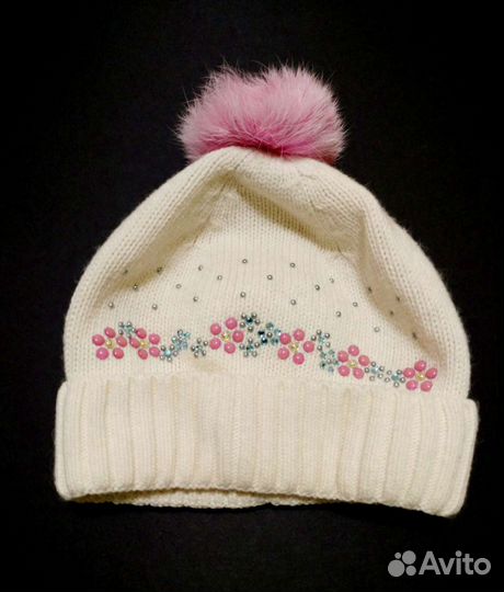 Шапка для девочки, теплая
