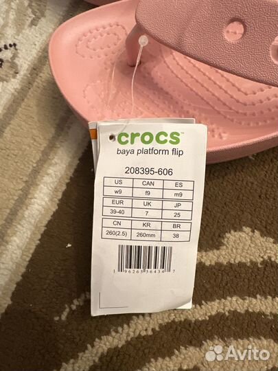Сланцы женские crocs 39/40 размер