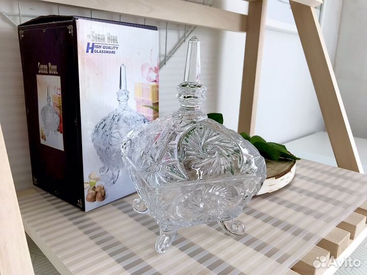 Ваза с крышкой / сахарница / конфетница новая