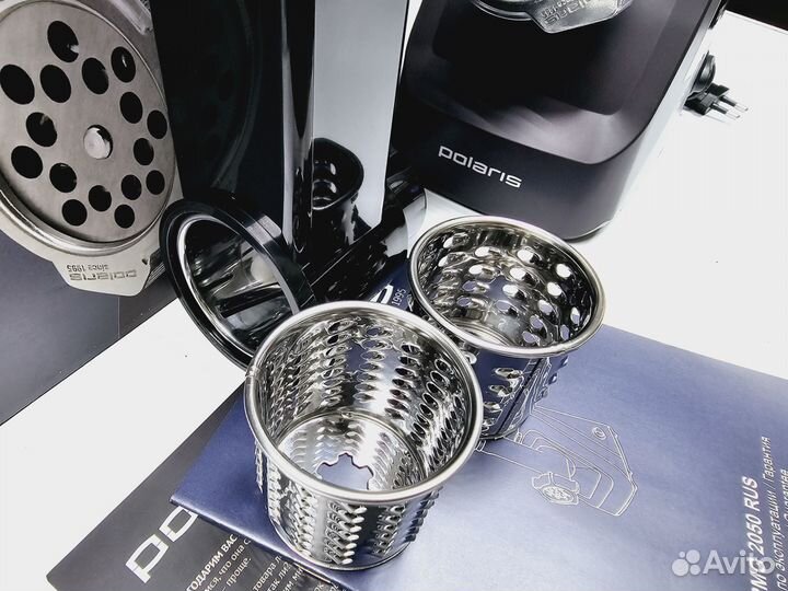 Мясорубка Polaris 2000Вт +насадки тёрки (Окт139)