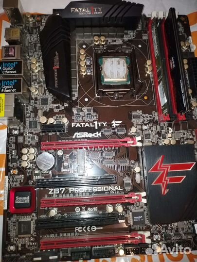 Intel core i4570, fatality z87 professional, 16 Гб