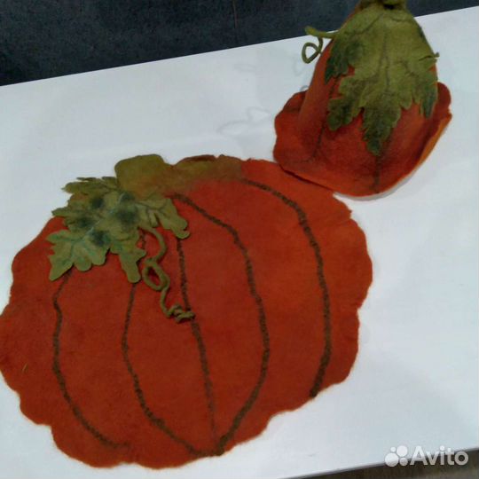 Комплект для бани из натуральной шерсти