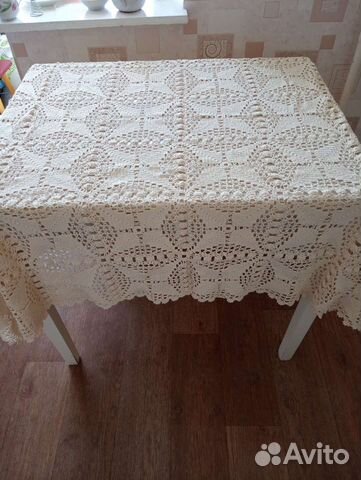 Скатерть х/б, вязаная крючком