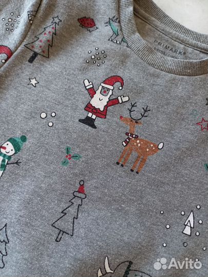 Новогодняя толстовка на мальчика 116
