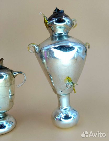 Ёлочные игрушки Самовар с чайником СССР