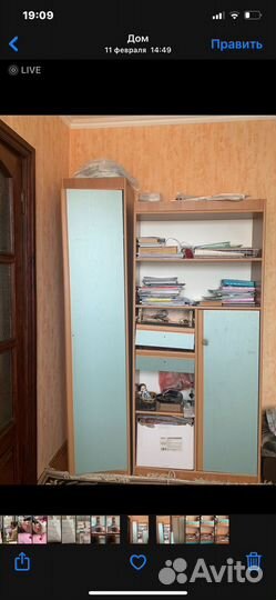 Шкаф пенал, кровать, стол