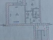 1-к. квартира, 39 м², 2/3 эт.