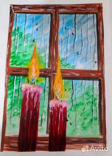 Картина акрилом