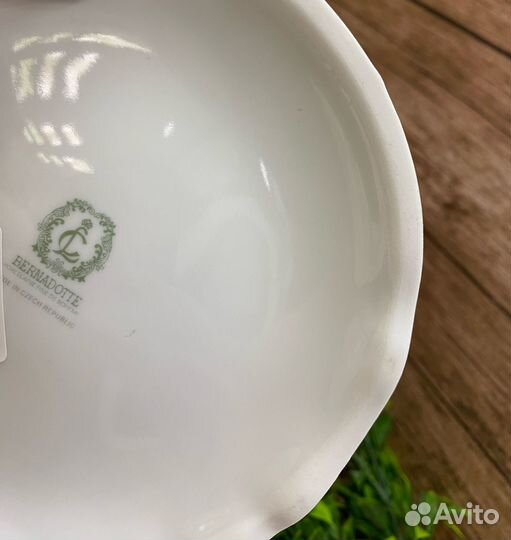 Ваза для фруктов «Отводка золото» 25см. Чехия