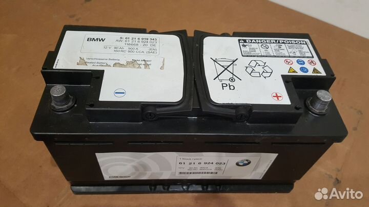 Аккумулятор б/у BMW AGM 90Ач 900А