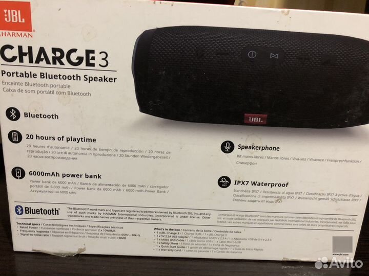 Колонка jbl charge 3 оригинал
