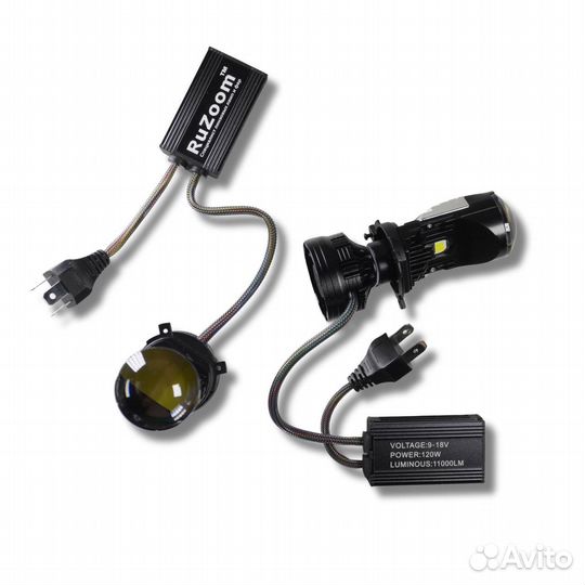 Лампа LED H4 12V M01U с линзой