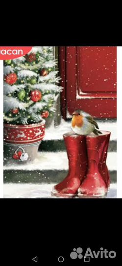 Алмазная мозаика 50х40 рождество, новый год