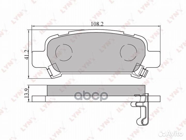 Колодки тормозные дисковые зад BD7106 lynxauto