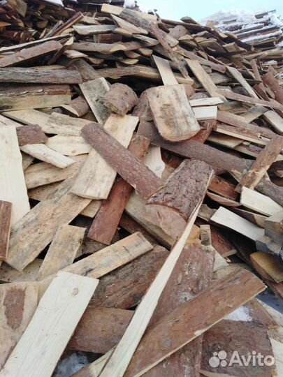 Дрова сухие горбыль в мешках по 1м3