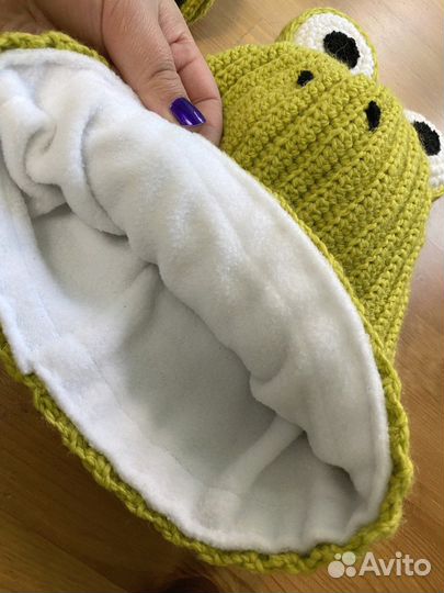 Шапка-лягушка и шарф