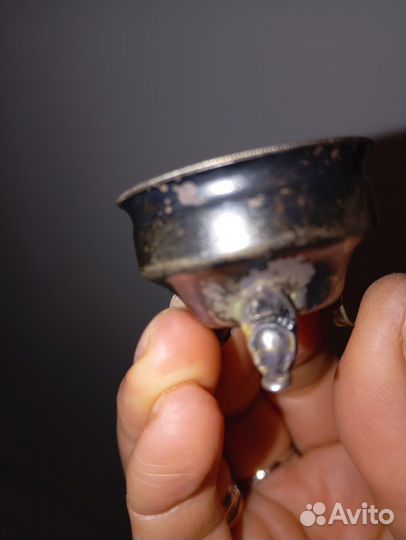 Старинная солонка серебро винтаж