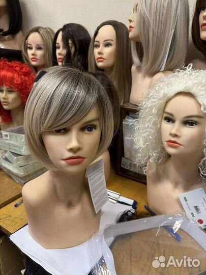 Парик каре с имитацией кожи головы