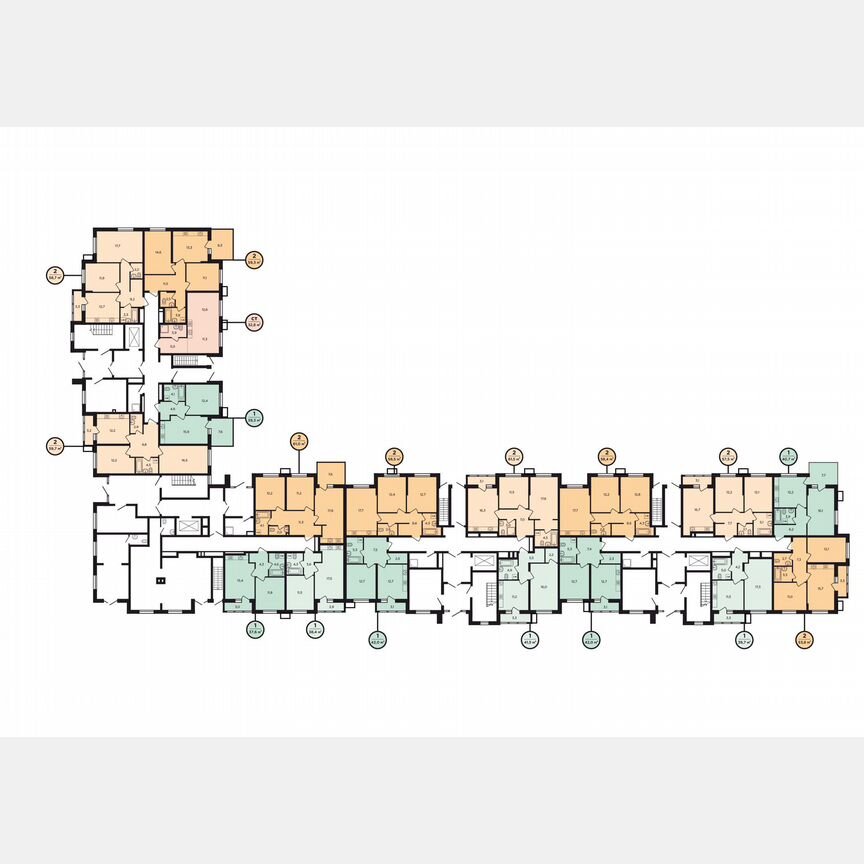2-к. квартира, 65,4 м², 1/9 эт.