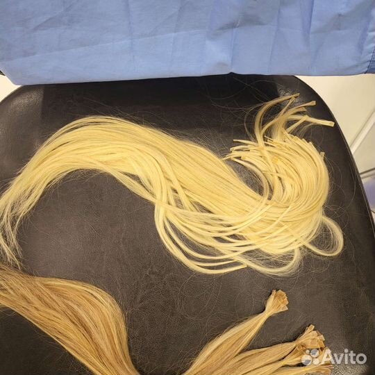 Волосы натуральные блонд 50см