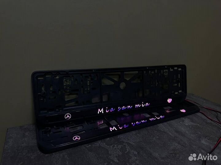 Рамка номерного знака led подсветка