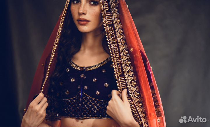 Чоли сари топ блузка бохо индия восток ретро