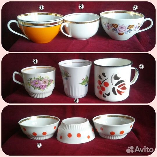 Кружки, пиалы, тарелки и др