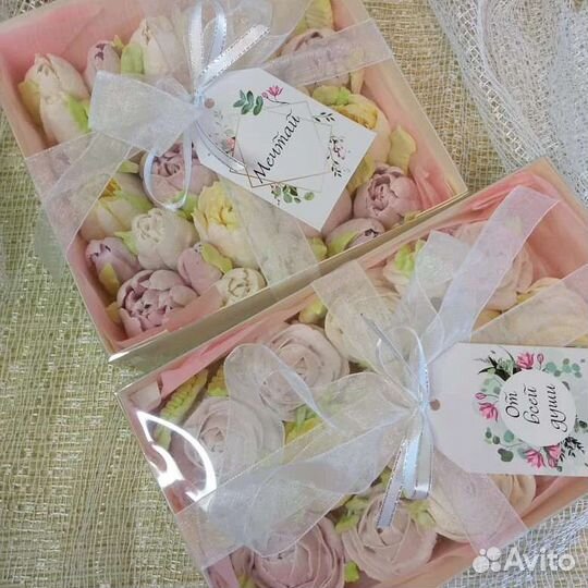 Цветы из зефира. Букет, подарок