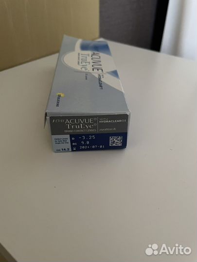 Линзы acuvue trueye 1 day -3,25