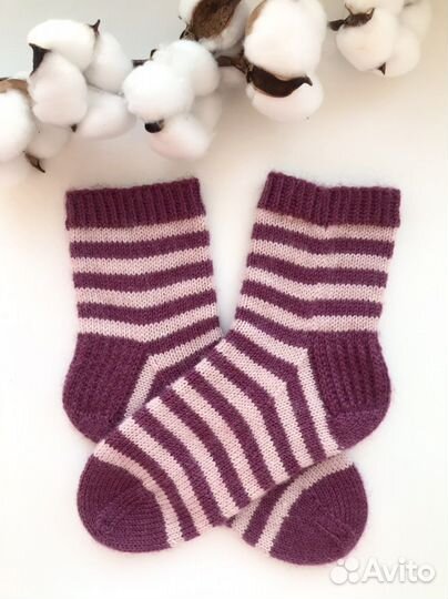 Детские вязаные носки