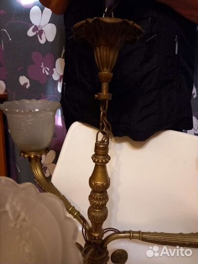 Люстра бронза СССР, ампир, 50-е