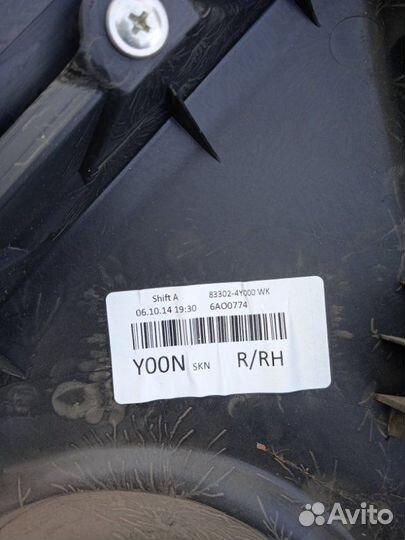 Обшивка карта двери задняя правая Kia Rio 3 G4FA