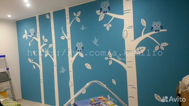 Художник, Картины, Роспись стен, из эпоксидной