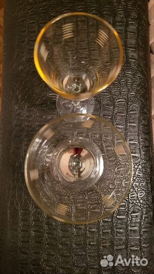 Цветное стекло бокалы большие СССР
